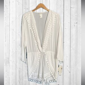 La Blanca Resort Wear - White Crochet Beach Romper